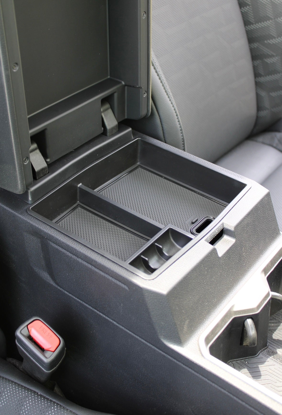 thumbnail image 2 of Center Console Organizer With USB Port For Toyota Tacoma Accessories 2023 2022 2021 2020 2019 2018 2017 2016,3rd Gen TRD Offroad Upgrades Mods Interior Para Organizador Coin Insert Tray Truck Box 2 of 10
