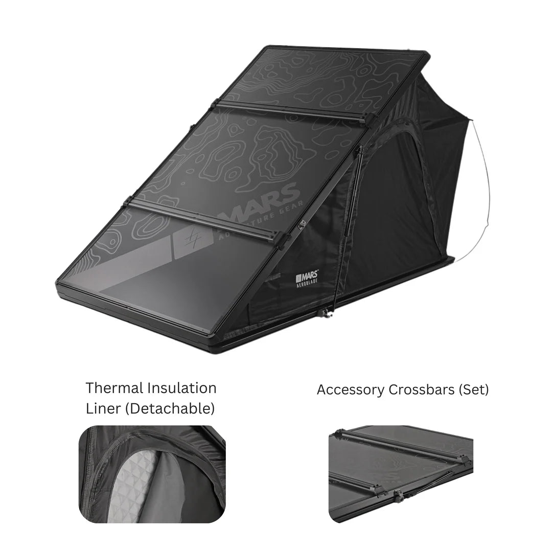 triangle roof top tent Mars Aeroblade Rooftop Tent – Yotaverse