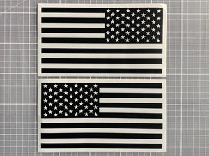Universal American Flag Vinyl Decal (Pair) - 6" x 3"